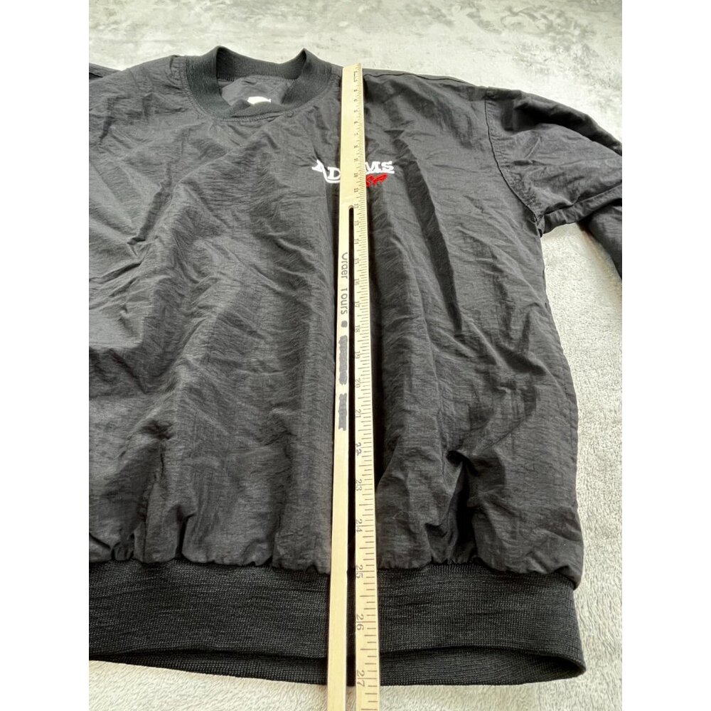 Unique Sales Co Crewneck Mens Medium Black Nylon Adams USA Pullover Made USA Y2K - Picture 5 of 7